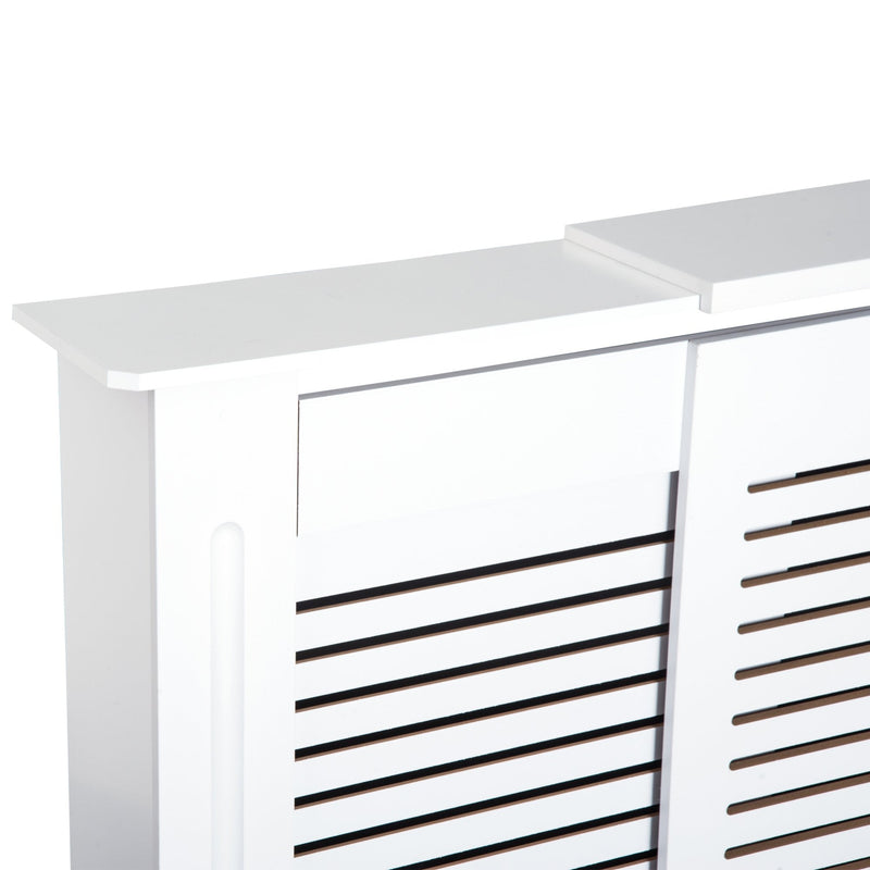 HOMCOM Extendable MDF Radiator Cover MDF-White