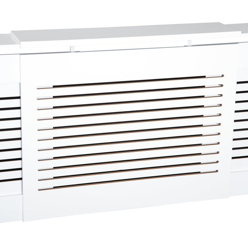 HOMCOM Extendable MDF Radiator Cover MDF-White