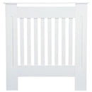 HOMCOM MDF Radiator Cover Wooden Cabinet Shelving Home Office Vertical Slatted Vent - White