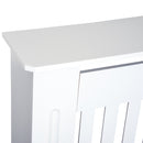 HOMCOM MDF Radiator Cover Wooden Cabinet Shelving Home Office Vertical Slatted Vent - White