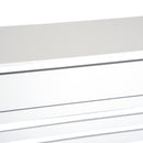 HOMCOM MDF Modern Radiator Cover Cabinet Top Shelving Home Office Slatted Design White 112L x 19W x 81H cm