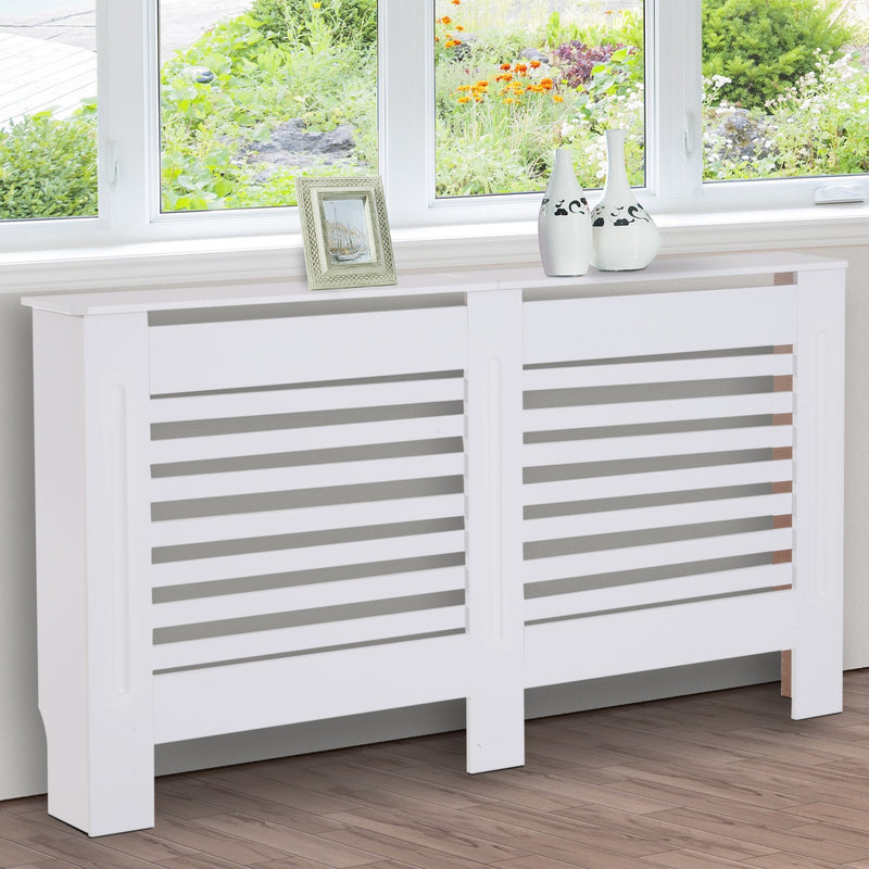 HOMCOM MDF Radiator Cover, 152 cm L-White