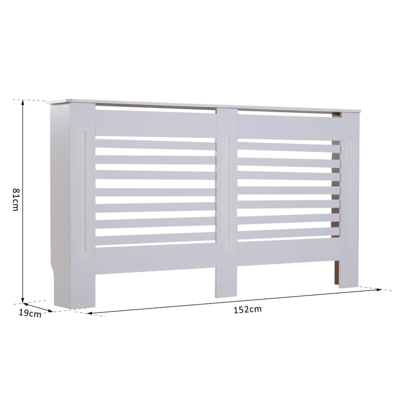 HOMCOM MDF Radiator Cover, 152 cm L-White