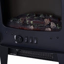 HOMCOM Electric Heater Freestanding Fireplace Artificial Flame Effect w/ Safety Thermostat 950w/1850W Tempered Glass Casing