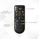 HOMCOM 1000W Wall Mounted Tempered Glass Electric Fireplace Heater Black