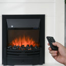 HOMCOM 2000W 5-Level MDF Electric Fireplace Heater with Remote White