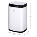 HOMCOM 20L/Day 8000ML Portable Dehumidifier 3 Modes Auto Shut Off Silent Moisture Air Cleaner for Basement, Bedroom, Bathroom, Living Room, RV