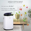 HOMCOM 20L/Day 8000ML Portable Dehumidifier 3 Modes Auto Shut Off Silent Moisture Air Cleaner for Basement, Bedroom, Bathroom, Living Room, RV