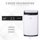 HOMCOM 20L/Day 8000ML Portable Dehumidifier 3 Modes Auto Shut Off Silent Moisture Air Cleaner for Basement, Bedroom, Bathroom, Living Room, RV
