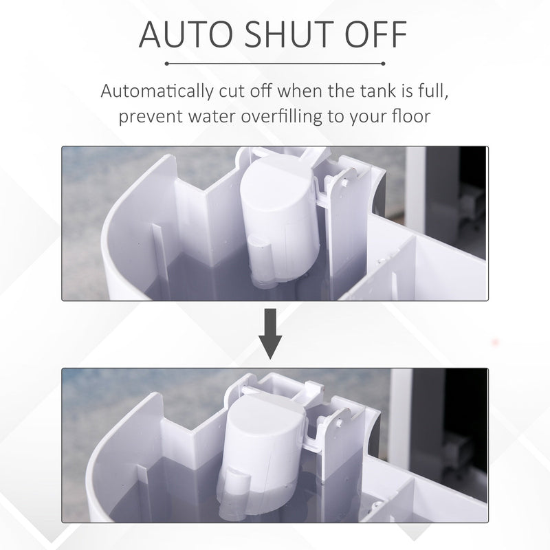 HOMCOM 20L/Day 8000ML Portable Dehumidifier 3 Modes Auto Shut Off Silent Moisture Air Cleaner for Basement, Bedroom, Bathroom, Living Room, RV