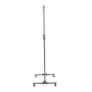 Clothes Hanger W/Wheels, Heavy Duty-Silver/Grey