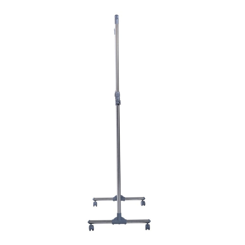 Clothes Hanger W/Wheels, Heavy Duty-Silver/Grey