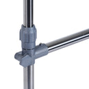 Clothes Hanger W/Wheels, Heavy Duty-Silver/Grey