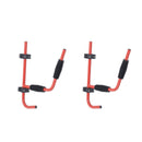 HOMCOM Canoe/Kayak Aluminum Wall Mount Hangers - Red