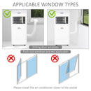 HOMCOM 1122W Compact Portable Mobile Air Conditioner Unit Cooling Dehumidifying Ventilating w/ Fan Remote LED Display 24 Hr Timer Auto Shut-Down Home Office Summer 4 Modes White