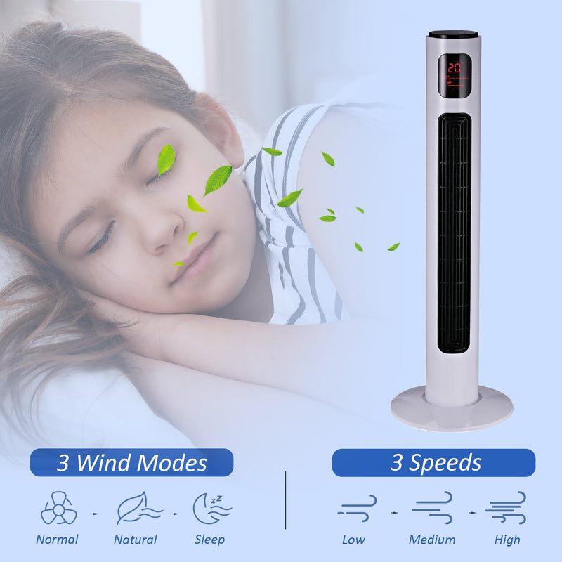 HOMCOM Tower Fan 96cm - White