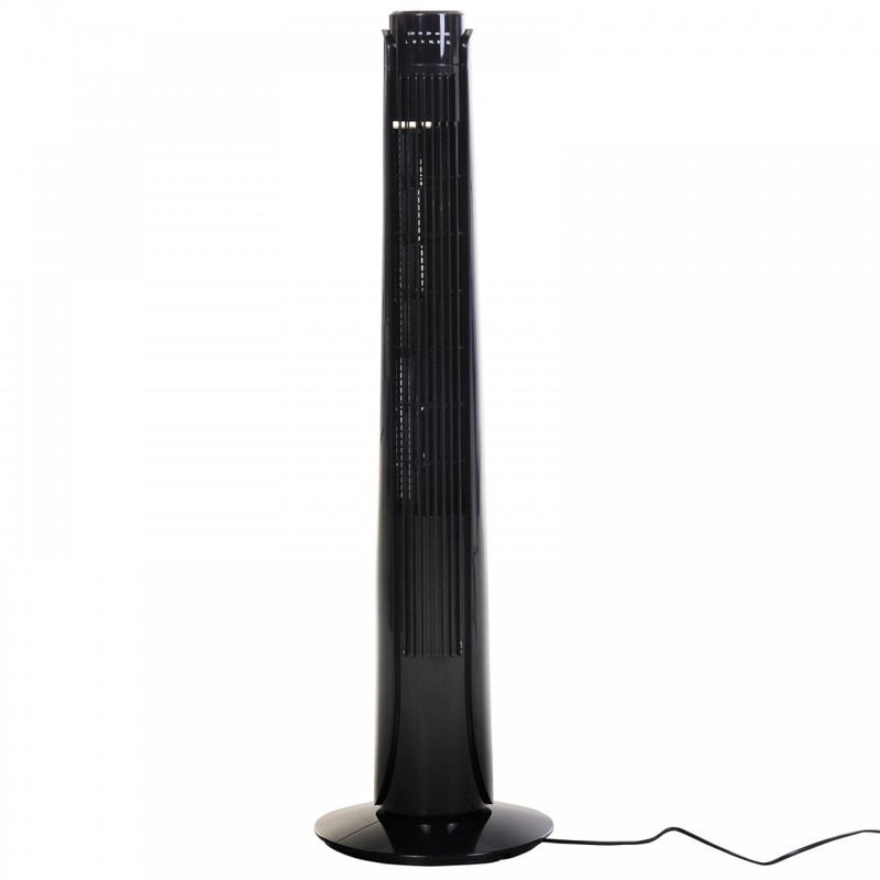 HOMCOM ABS 3-Speed Oscillating Tower Fan w/ Remote Black