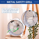 HOMCOM 26cm Electrical Table Desk Fan with 2-Speed  Portable Personal Cooling Fan for Home Office Dorm, White Office,White