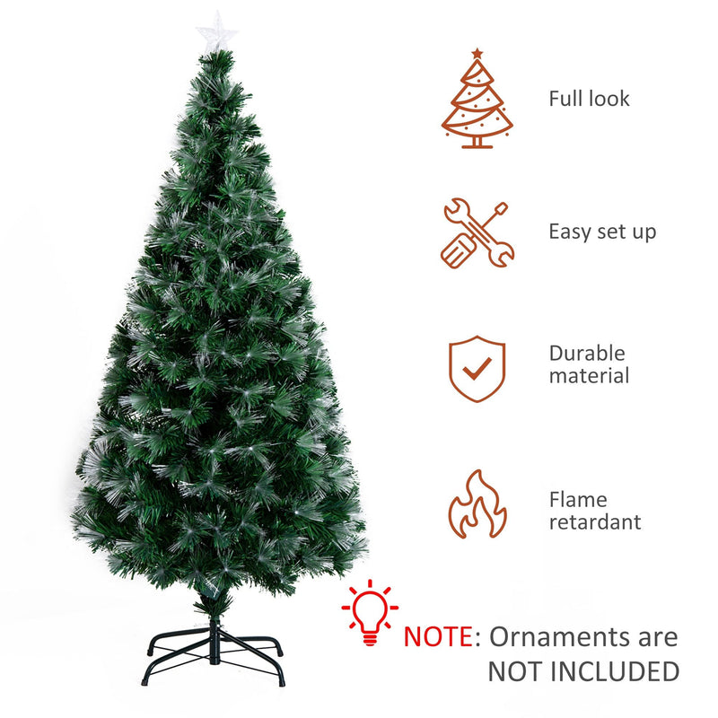 1.5m Pre-Lit Artificial Christmas Tree - Green