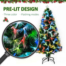 1.5m Pre-Lit Artificial Christmas Tree - Green