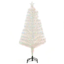 HOMCOM 4ft White Pre-Lit  Artificial Christmas Tree