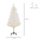 HOMCOM 4ft White Pre-Lit  Artificial Christmas Tree