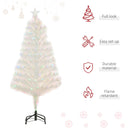 HOMCOM 4ft White Pre-Lit  Artificial Christmas Tree
