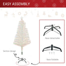 HOMCOM 4ft White Pre-Lit  Artificial Christmas Tree