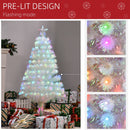 HOMCOM 4ft White Pre-Lit  Artificial Christmas Tree