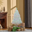 HOMCOM 4ft White Pre-Lit  Artificial Christmas Tree