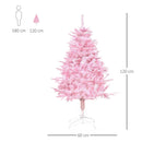 4FT Pop-up Artificial Christmas Tree Holiday Xmas Holiday Tree Decoration with Automatic Open for Home Party, Pink w/