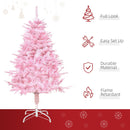 4FT Pop-up Artificial Christmas Tree Holiday Xmas Holiday Tree Decoration with Automatic Open for Home Party, Pink w/