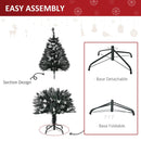 Dark Green 4ft Artificial Snow Dipped Christmas Tree Xmas Pencil Tree Holiday Home Indoor Decoration With Foldable Feet White Berries