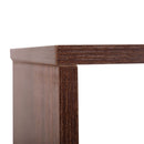 Wooden S Shape Bookcase Storage Unit Chest - Walnut