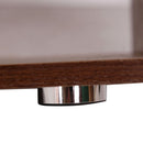 Wooden S Shape Bookcase Storage Unit Chest - Walnut