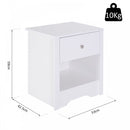 HOMCOM 53Wx42.5Dx59H cm Bedside Table-White |