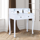 Dressing Table Vanity Make-Up 4 Drawers Dividers Console Desk Bedroom Furniture Nightstand Cosmetic Storage-White