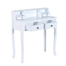 Dressing Table Vanity Make-Up 4 Drawers Dividers Console Desk Bedroom Furniture Nightstand Cosmetic Storage-White