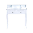Dressing Table Vanity Make-Up 4 Drawers Dividers Console Desk Bedroom Furniture Nightstand Cosmetic Storage-White