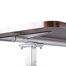 Multipurpose Overbed Chair Table Sofa Side Notebook Laptop Desk PC Stand Height Adjustable W/4 Castors-White/Brown