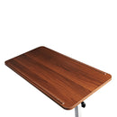 Multipurpose Overbed Chair Table Sofa Side Notebook Laptop Desk PC Stand Height Adjustable W/4 Castors-White/Brown