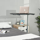 MDF Height Adjustable Sofa & Bed Table Black/White