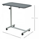 MDF Height Adjustable Sofa & Bed Table Black/White