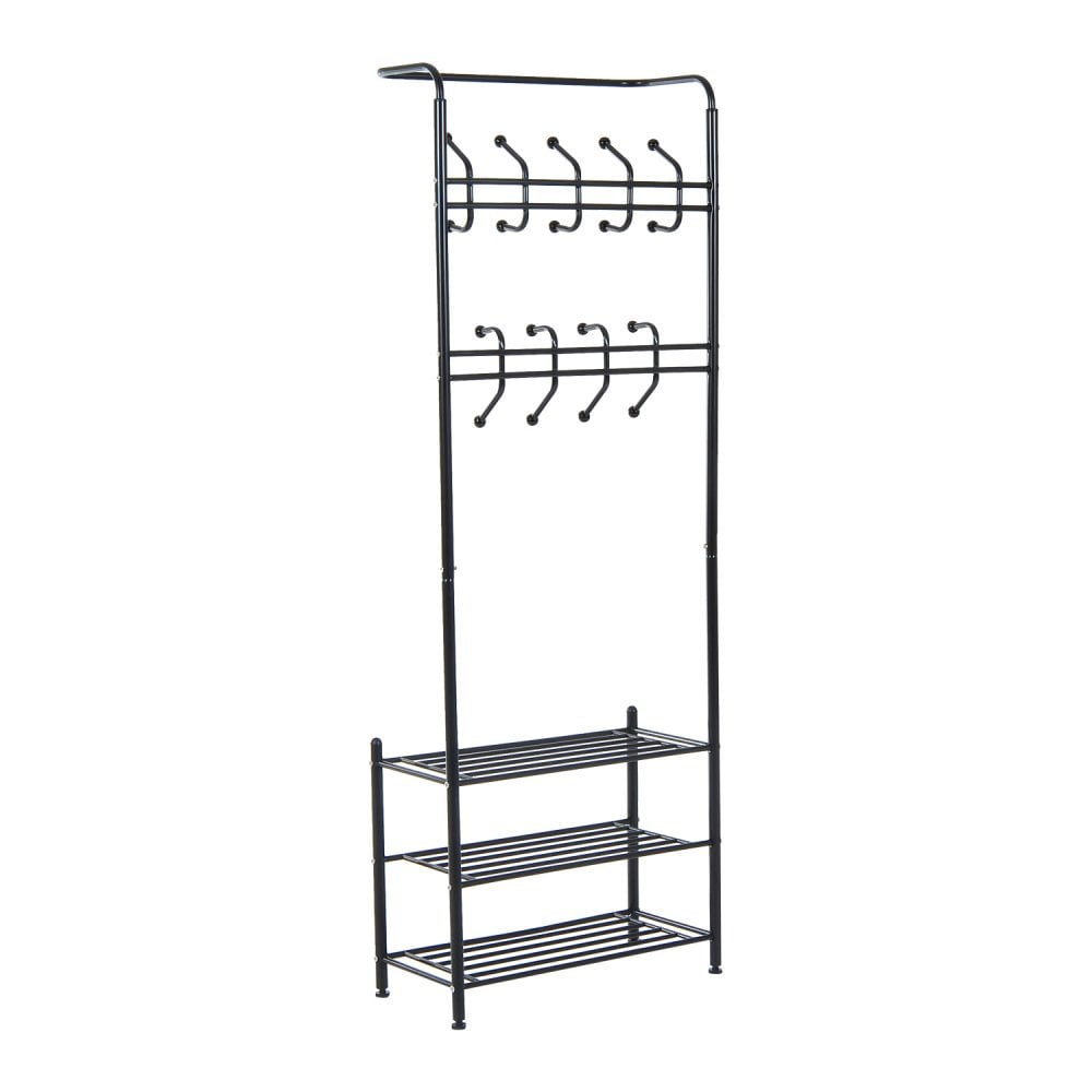 Ikea Metal Shoe Rack With Seat PORTIS Shoe Rack, Black, 90x34x28