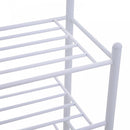 Entryway Coat Hanger Metal Multi-purpose 18 Hooks 3 Tier Shoes Rack Stand Hat Clothes Organizer Umbrella Stands - White
