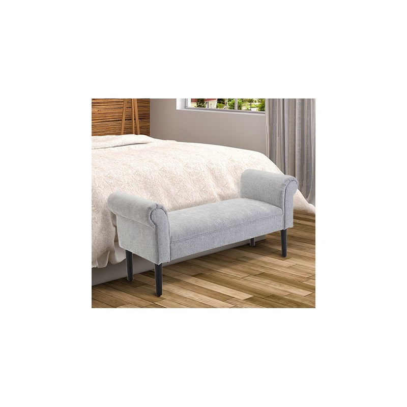 Bed End/Side Chaise Lounge Sofa - Grey