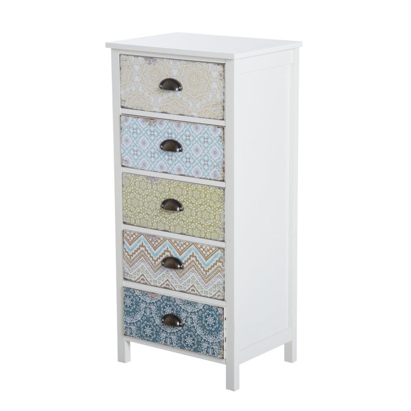 Storage Chest Unit, 46Wx34Dx94H cm-White