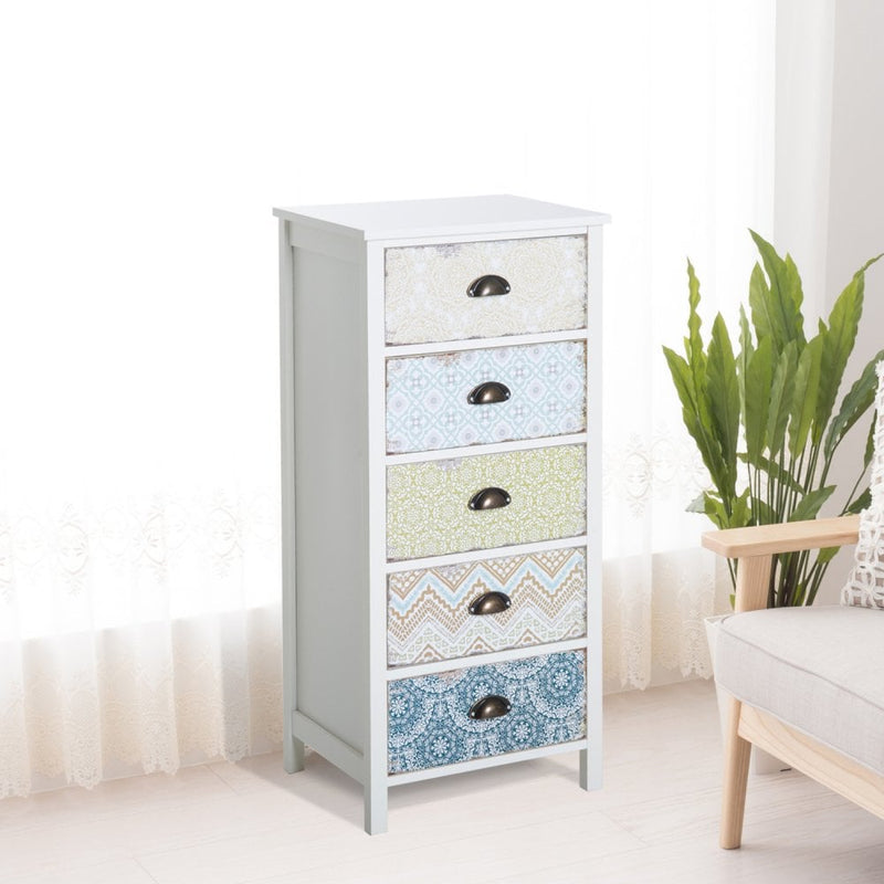 Storage Chest Unit, 46Wx34Dx94H cm-White