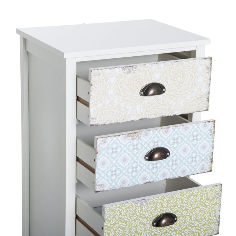 Storage Chest Unit, 46Wx34Dx94H cm-White