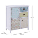 Drawer Table Sideboard Multi-purpose Storage Chest Shabby Chic Entryway Living Room Bedroom Furniture Organizer Unit 5 Retro Style